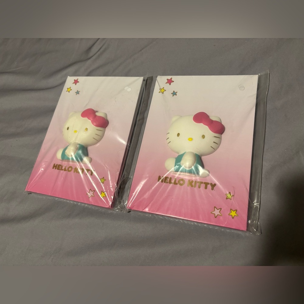 Sanrio Hello Kitty Squishy Notepads New In Packaging Bundle of 2, CAN SEPARATE